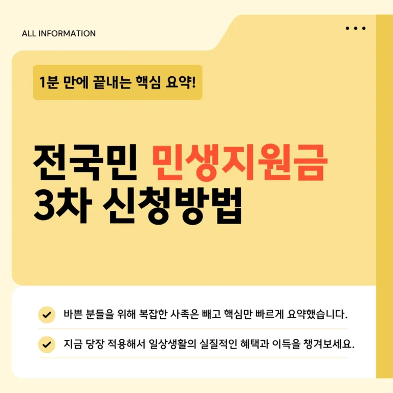 전국민 민생지원금 3차