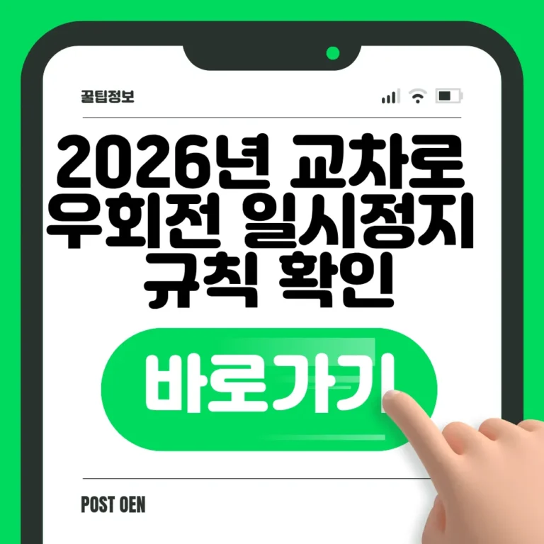 교차로 우회전 일시정지 규칙